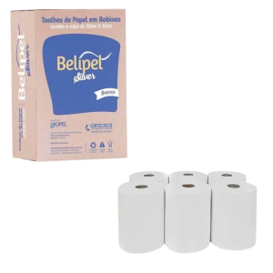 Toalha Bobina Silver C/6 Rolos de 200m