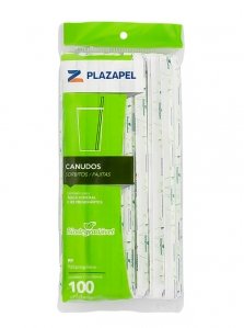 Canudo Biodegradavel 25cm 30x100