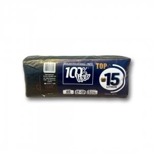  Saco De Lixo Gufe Preto 15L 