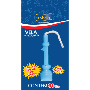 Vela De Aniversario Azul N1