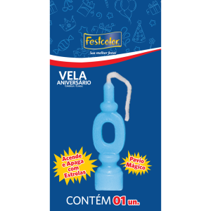 Vela De Aniversario Azul N0