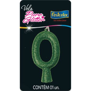 Vela De Aniversario Puro Glitter N0 Sortida