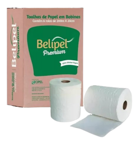 Toalha Bobina Premium C/6 Rolos de 200m