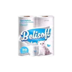 Papel Higienico Folha Simples Belisoft C/4 Rolos