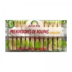 Prendedor De Madeira Arco Iris 