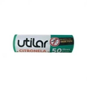 Saco de Lixo Utilar Citronela 50L