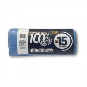  Saco De Lixo Gufe Azul 15L 